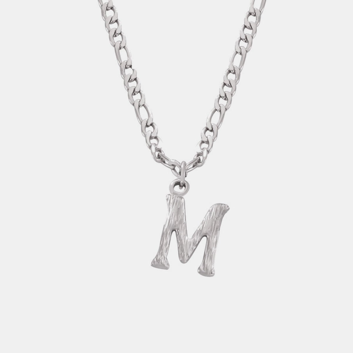 Beach Rose Co. - Silver Initial Pendant Necklace L - Z