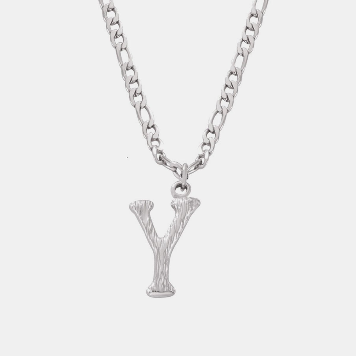 Beach Rose Co. - Silver Initial Pendant Necklace L - Z