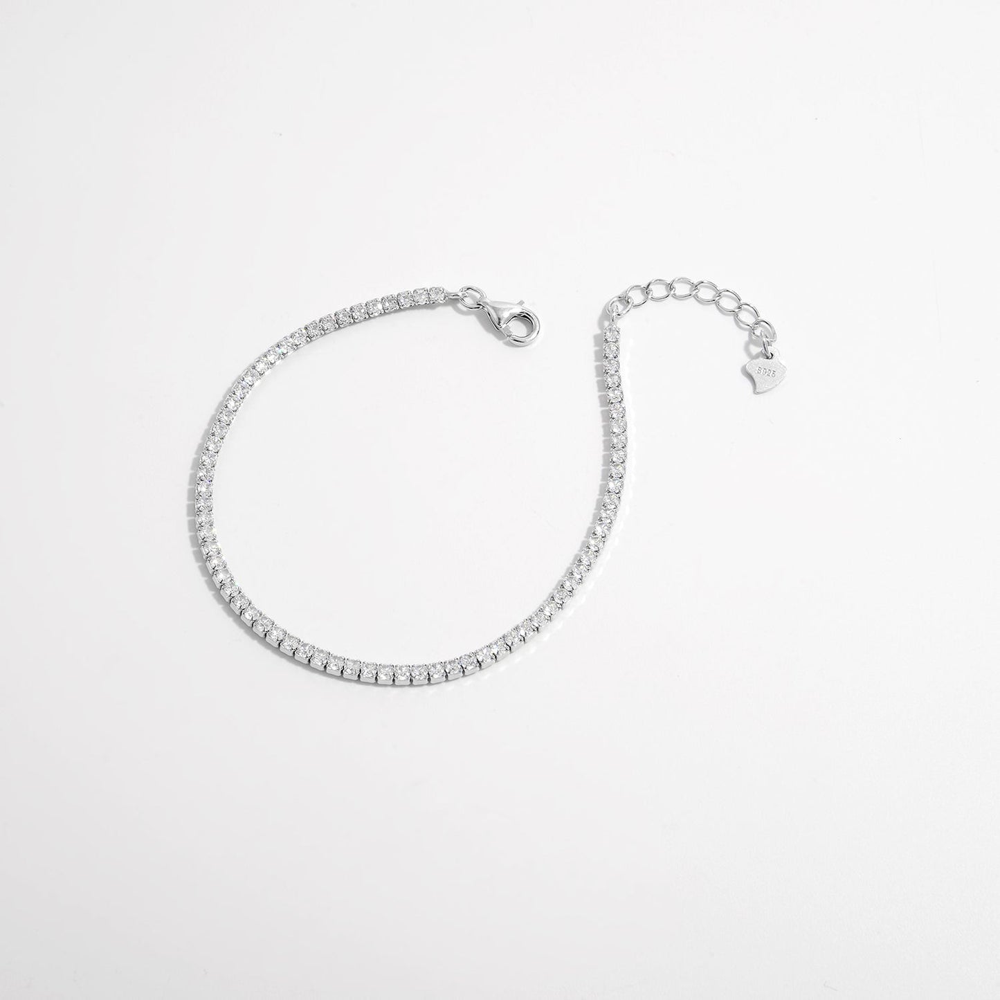 Beach Rose Co. - Silver Inlaid Zircon Tennis Bracelet