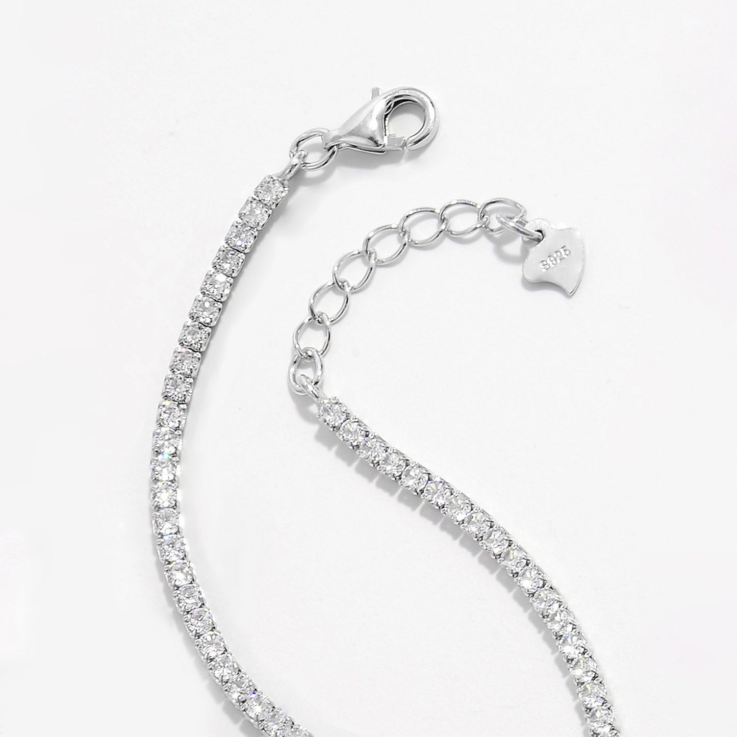 Beach Rose Co. - Silver Inlaid Zircon Tennis Bracelet