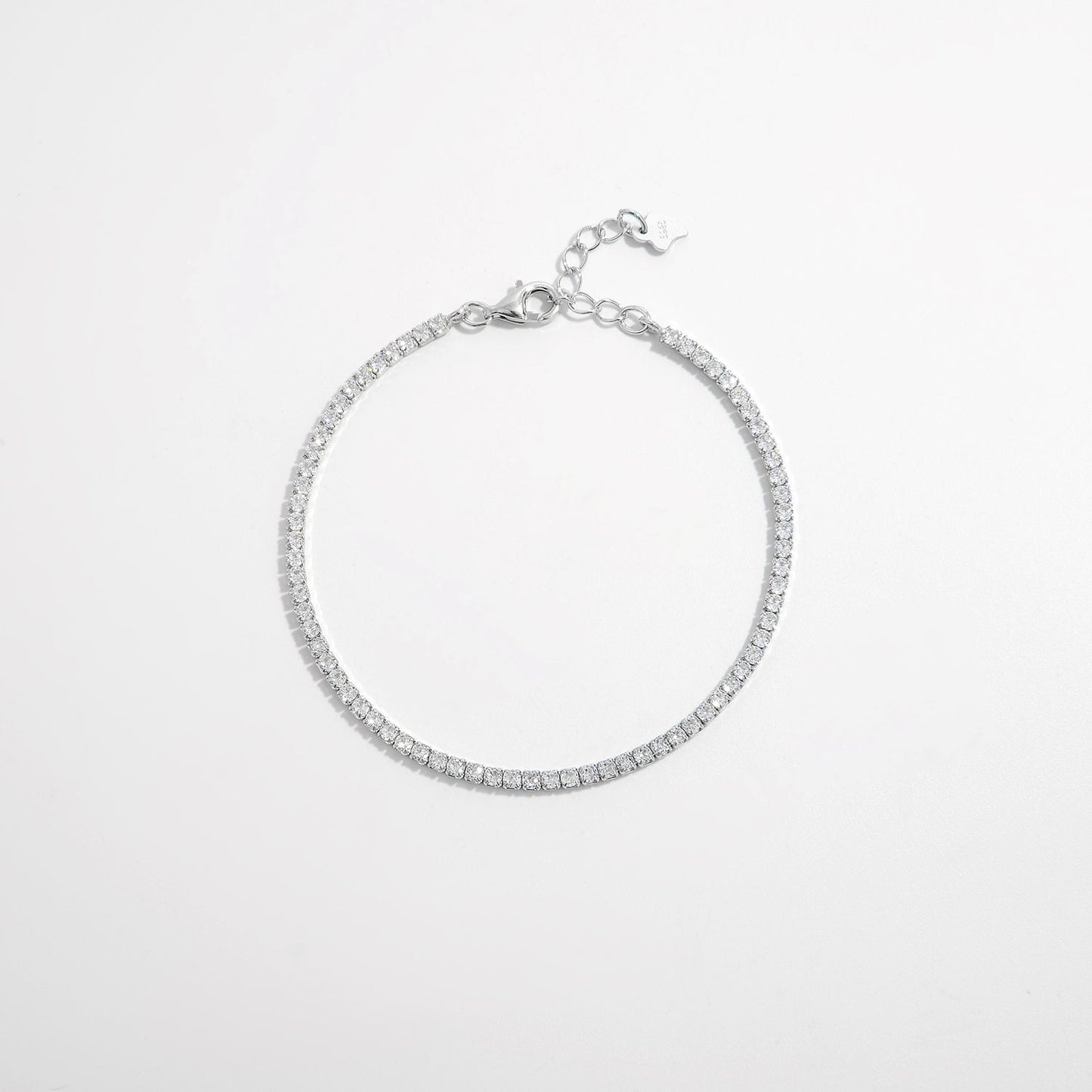 Beach Rose Co. - Silver Inlaid Zircon Tennis Bracelet