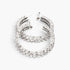Beach Rose Co. silver-tone double layered hoop earrings embellished with sparkling clear rhinestones