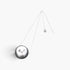 Beach Rose Co. silver CCB necklace featuring a large, polished round ball pendant on a delicate chain