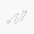 Beach Rose Co. silver teardrop chain necklace with a minimalist disc charm on a delicate chain