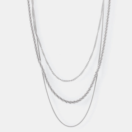 Beach Rose Co. - Silver Triple Strand Necklace