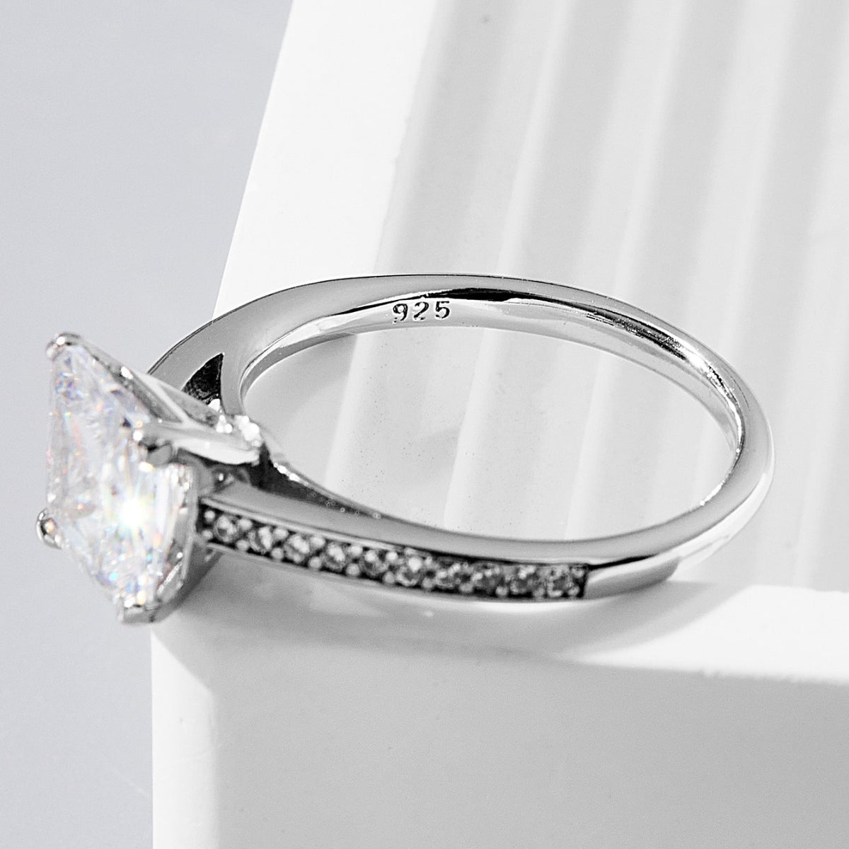 Beach Rose Co. - Silver Zircon Solitaire Ring