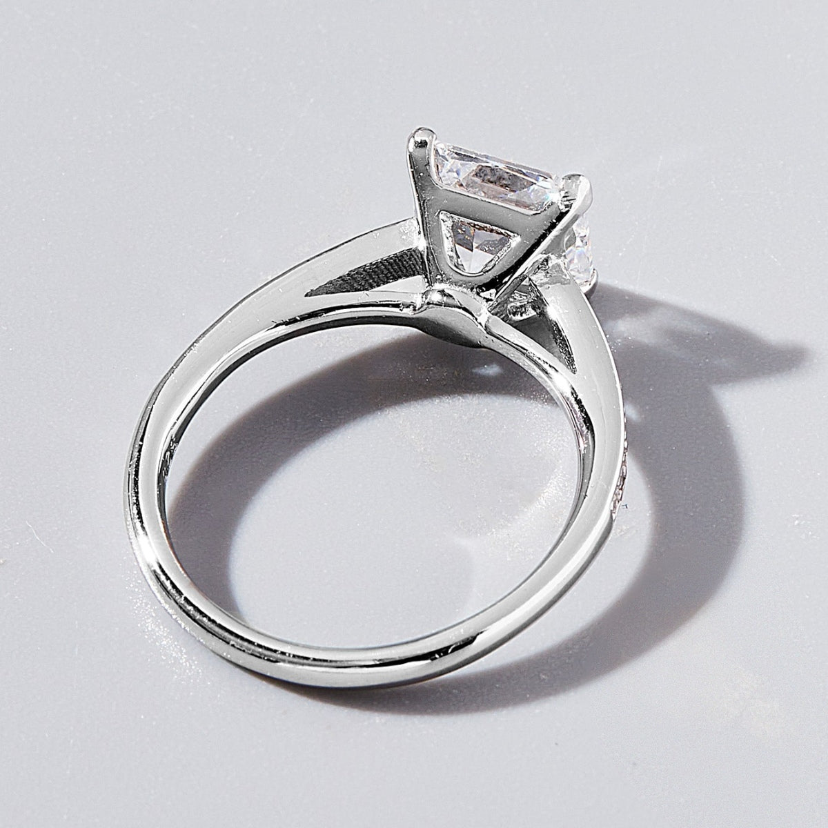 Beach Rose Co. - Silver Zircon Solitaire Ring