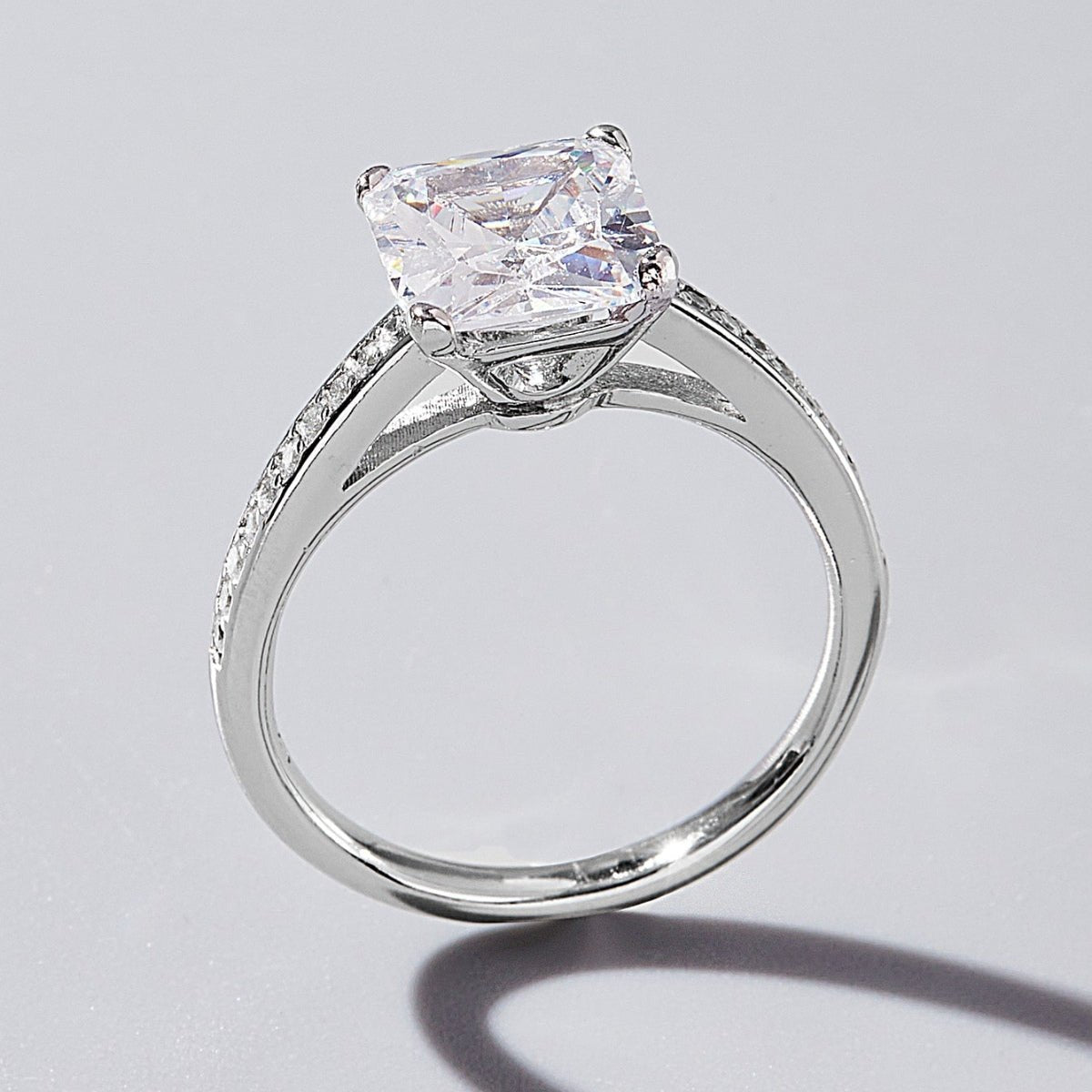 Beach Rose Co. - Silver Zircon Solitaire Ring