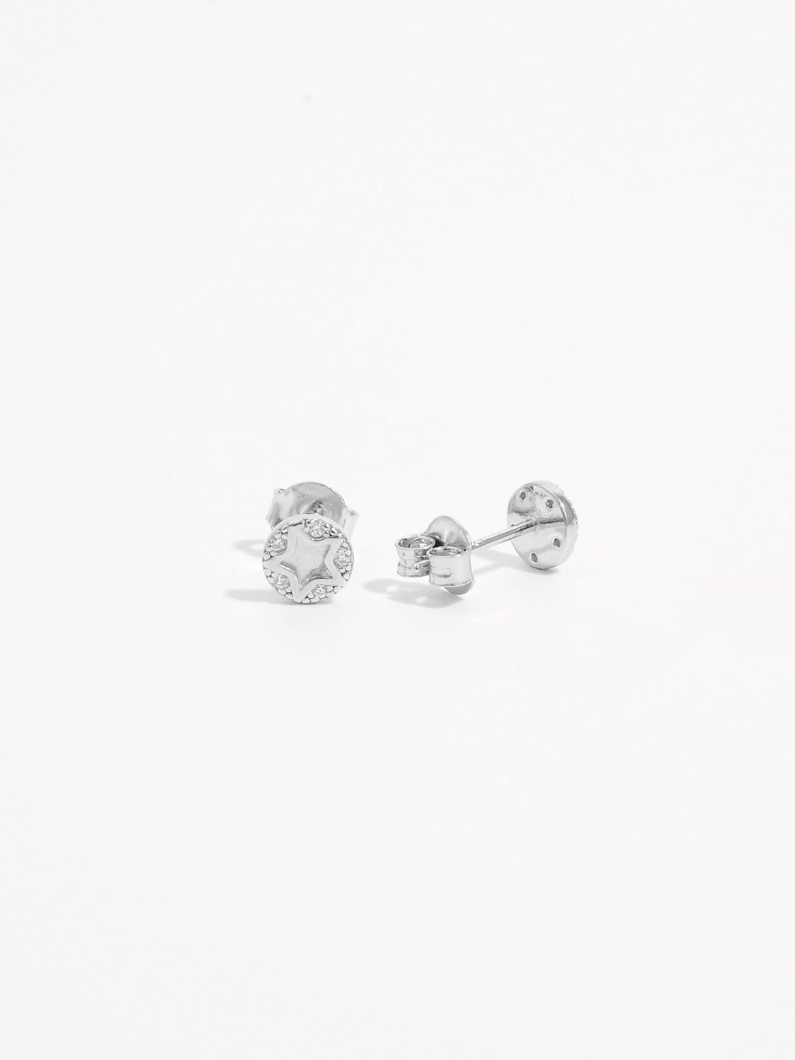 Beach Rose Co. - Silver Zircon Star Stud Earrings