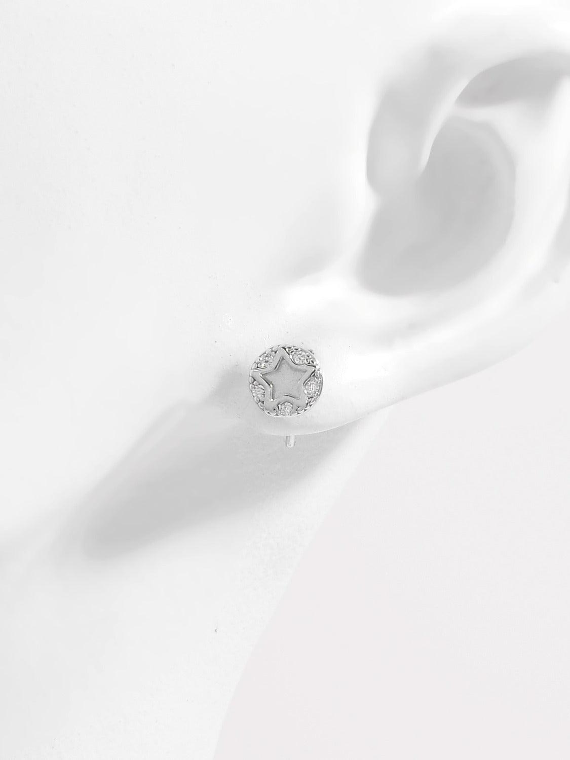 Beach Rose Co. - Silver Zircon Star Stud Earrings