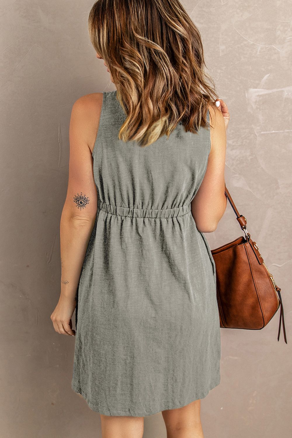 Beach Rose Co. - Sleeveless Button Down Mini Dress