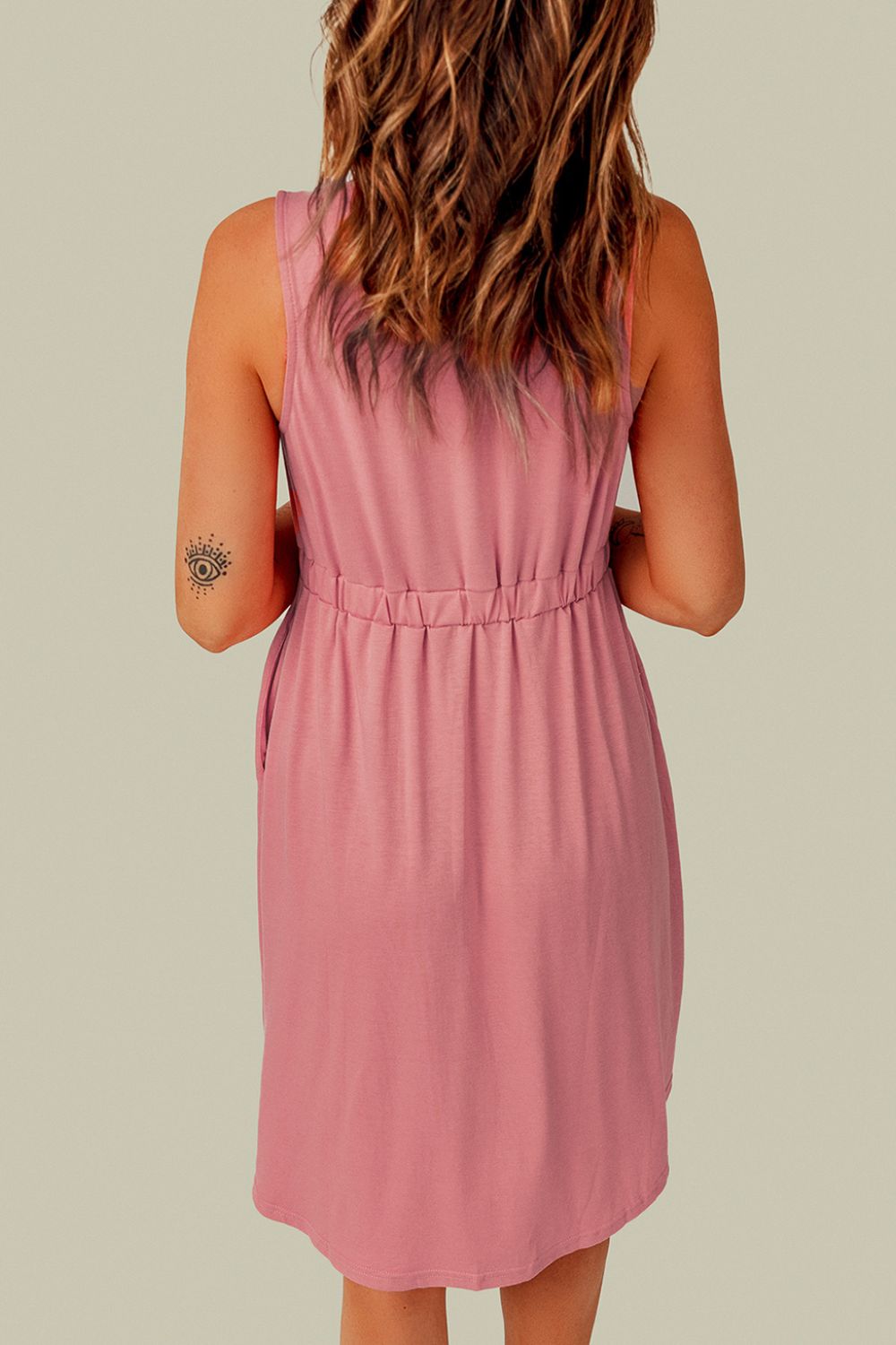 Beach Rose Co. - Sleeveless Button Down Mini Dress