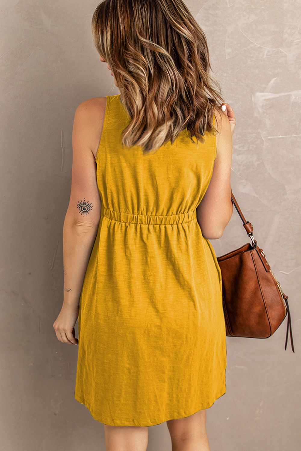 Beach Rose Co. - Sleeveless Button Down Mini Dress