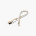 Beach Rose Co. slim iron waist belt with a polished rectangular clasp and a finely ridged metallic band.