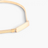 Beach Rose Co. slim gold-tone iron waist belt featuring a finely ridged band and a polished rectangular front clasp.