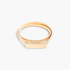 Beach Rose Co. slim gold-tone iron waist belt with a finely ridged band and a polished rectangular front clasp.
