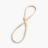 Beach Rose Co. slim gold-tone iron waist belt with a finely ridged band and a polished rectangular front clasp.