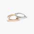 Beach Rose Co. slim iron waist belts in gold and silver with textured bands and polished rectangular clasps.