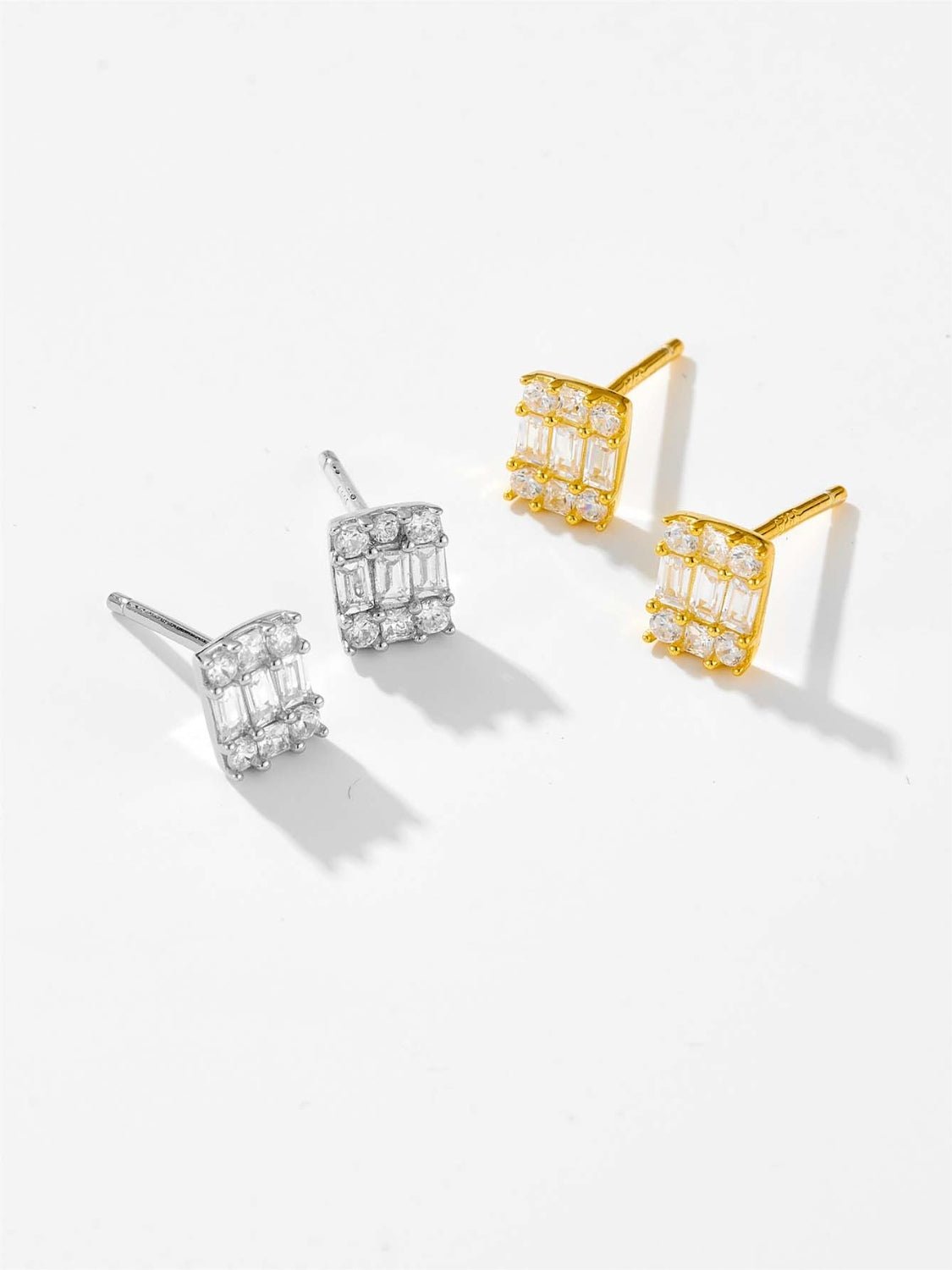 Beach Rose Co. - Square Zircon Stud Earrings