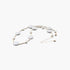 Beach Rose Co. Modern Stone Beaded Charm Necklace in gold cream with polished flat stones and delicate metal accents.