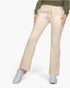 Beach Rose Co. stone-colored bootcut sweatpants with a drawstring waist and slant pockets worn with white sneakers.