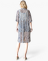 Beach Rose Co. taupe leopard print duster kimono with elbow-length sleeves and a flowing longline silhouette