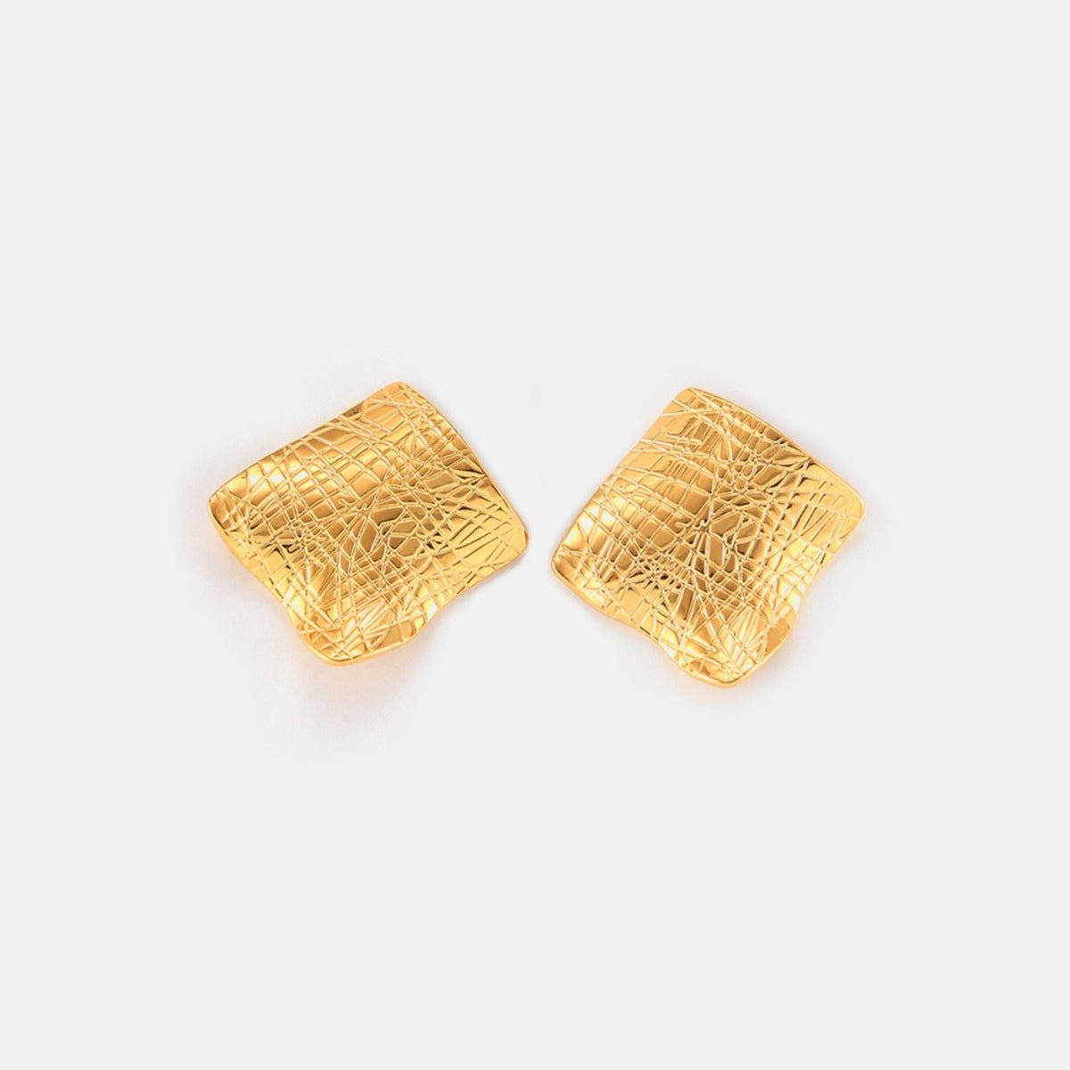 Beach Rose Co. - Textured Square Stud Earrings