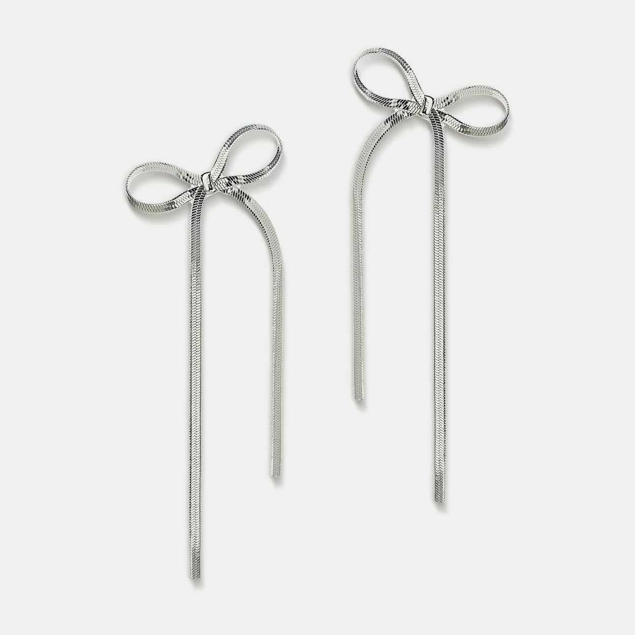 Beach Rose Co. - Tied Bow Bar Earrings