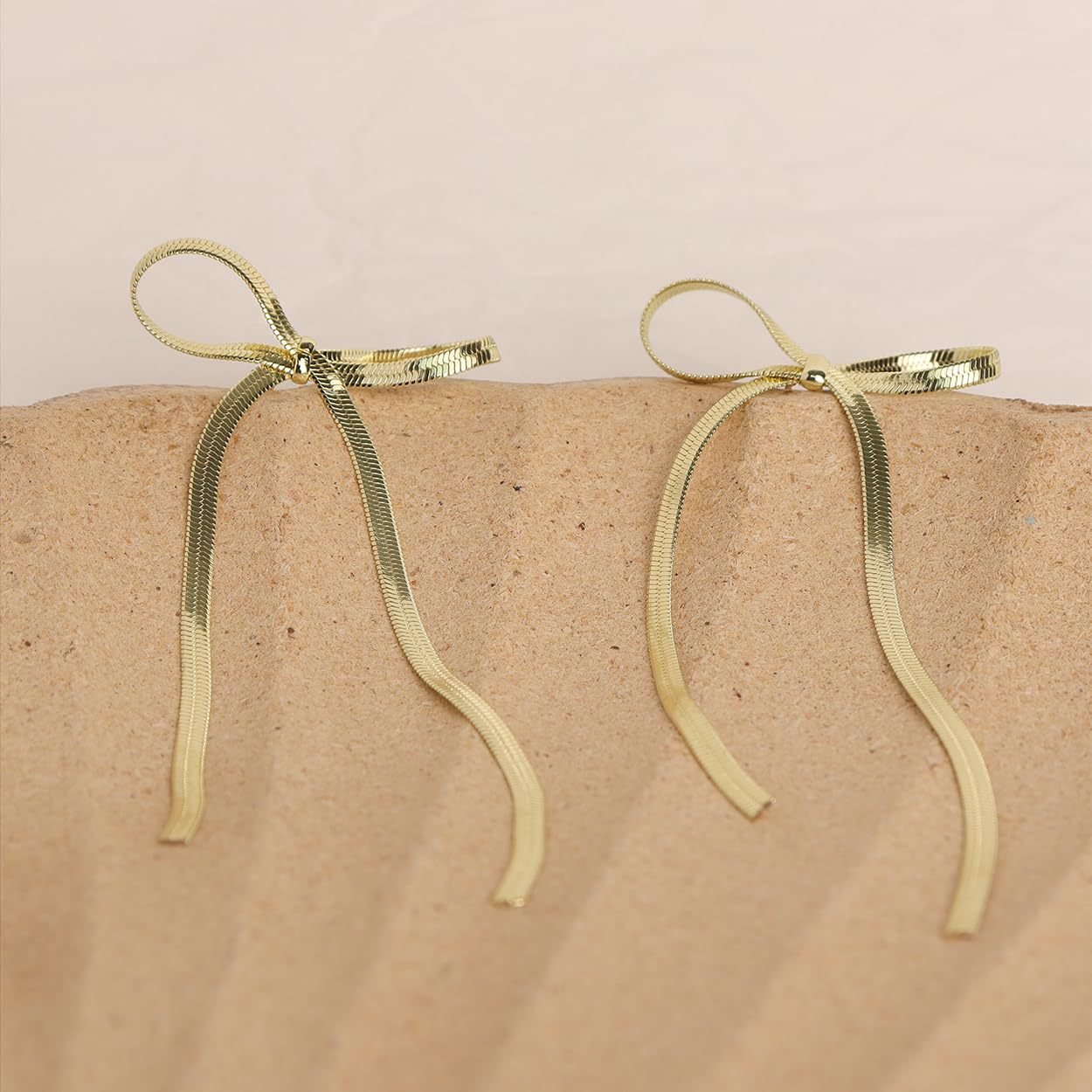 Beach Rose Co. - Tied Bow Bar Earrings