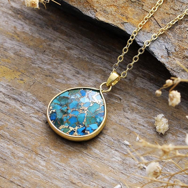 Beach Rose Co. - Turquoise Pendant Necklace