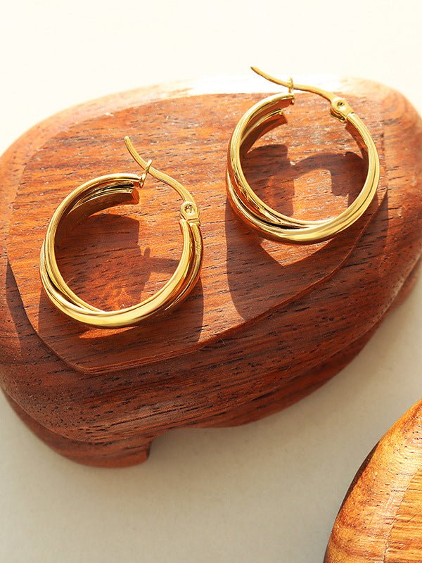 Beach Rose Co. - Twisted Hoop Earrings