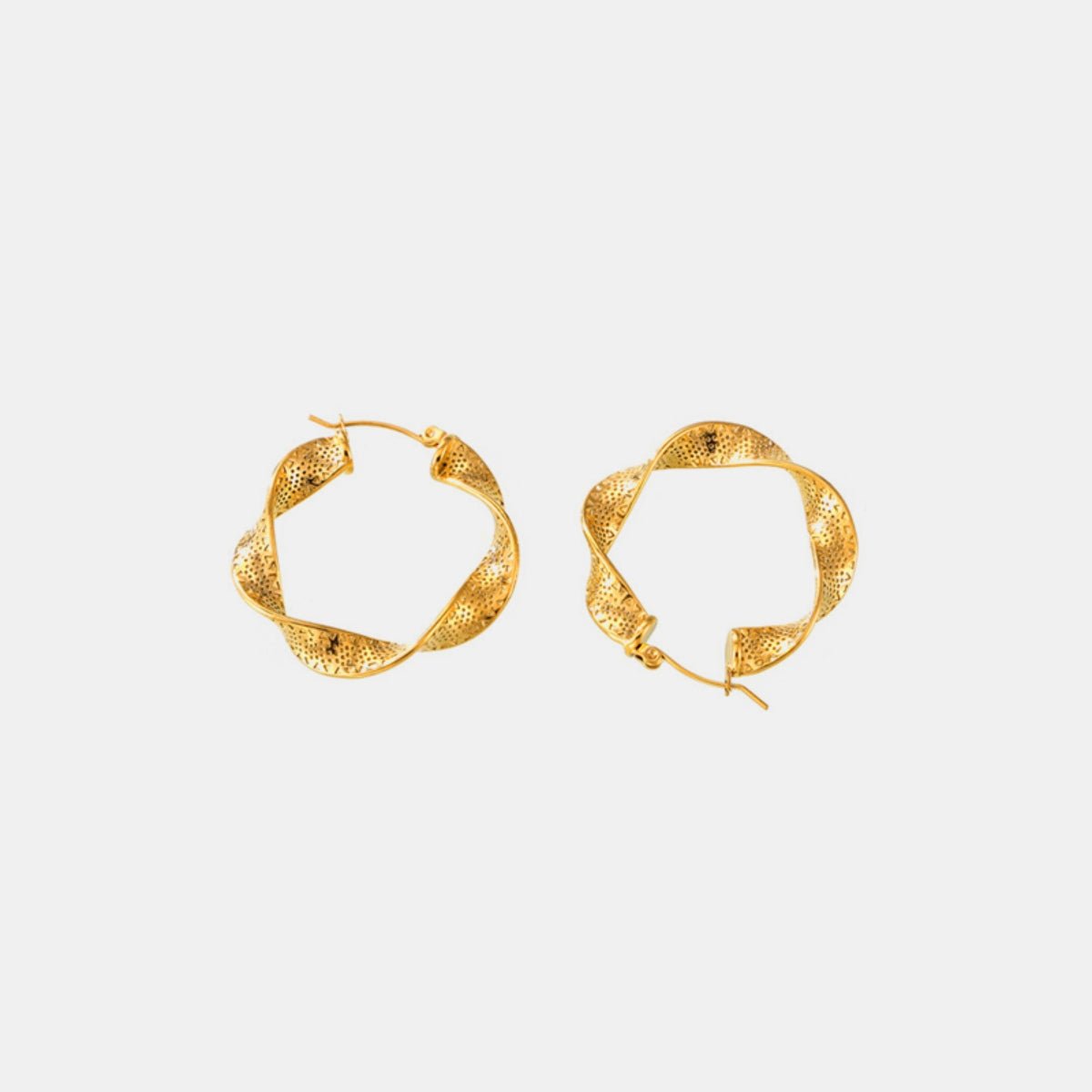 Beach Rose Co. - Twisted Textured Hoop Earrings