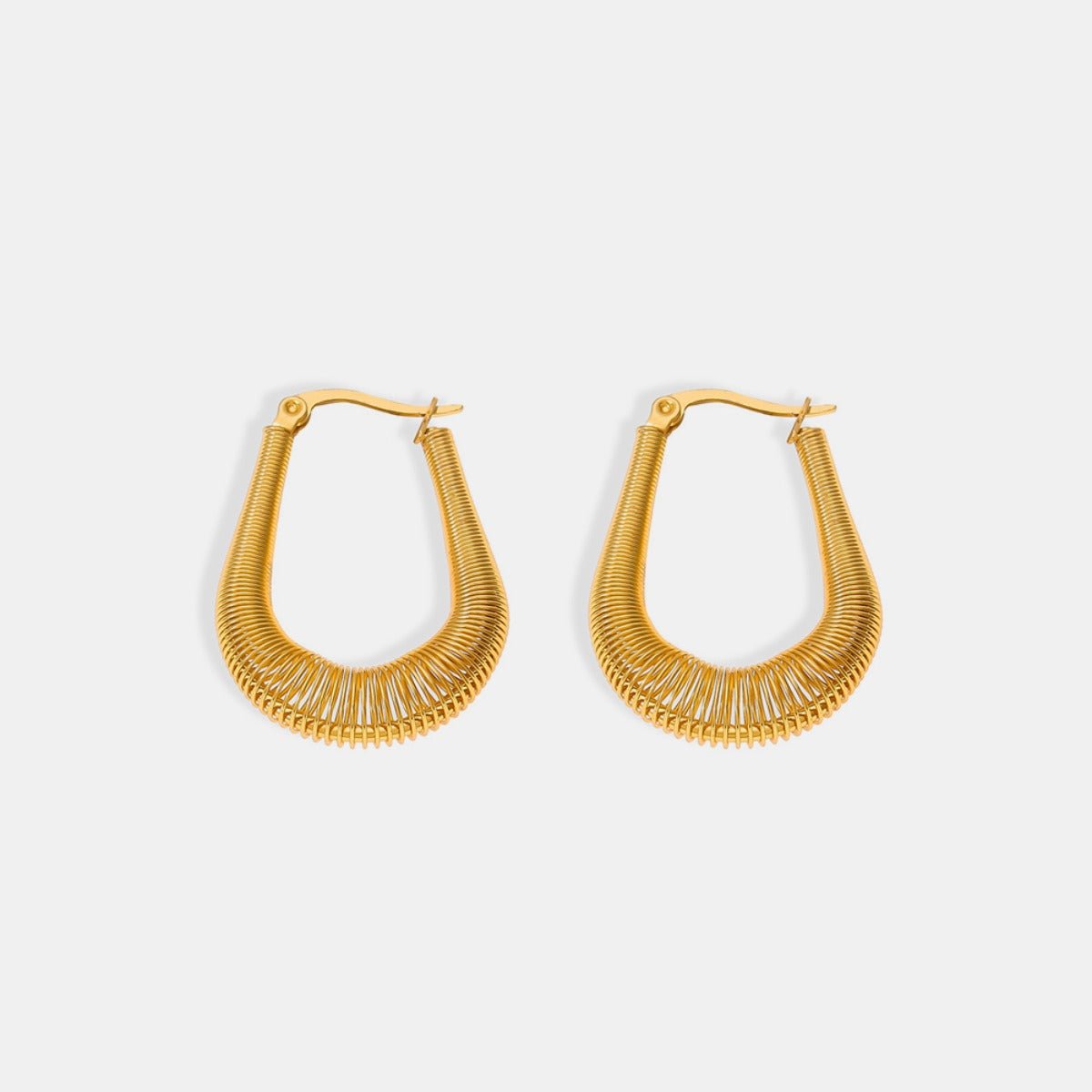 Beach Rose Co. - U - Shape Spiral Hoop Earrings