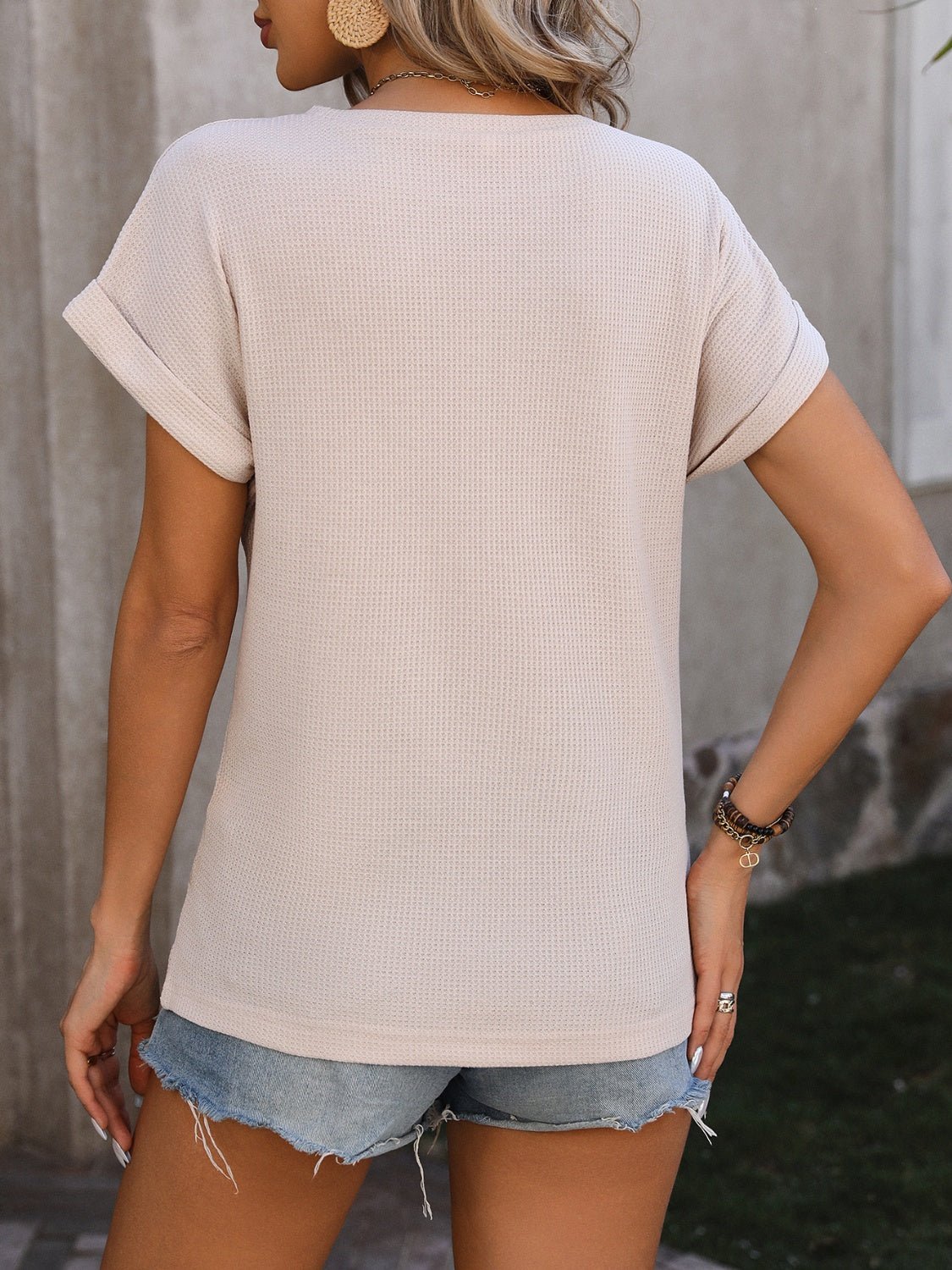 Beach Rose Co. - Waffle Knit Short Sleeve T-Shirt