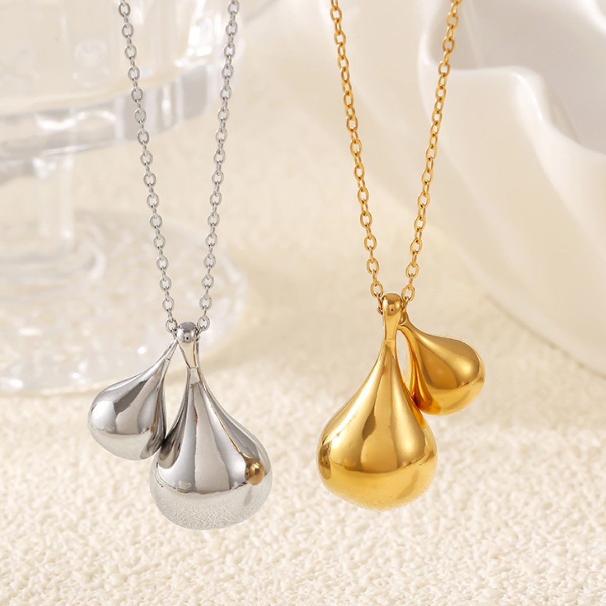 Beach Rose Co. - Water Drop Shape Pendant Necklace