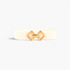 Beach Rose Co. white elastic waist belt featuring a gold geometric alloy buckle with double diamond-shaped outlines.