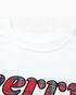 Beach Rose Co. white crewneck lounge top featuring a festive red and green plaid merry graphic on the chest