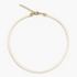 Beach Rose Co. white twisted cord necklace with 18K gold filled lobster clasp and extender chain.