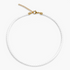 Beach Rose Co. white twisted cord necklace with 18K gold filled lobster clasp and extender chain.