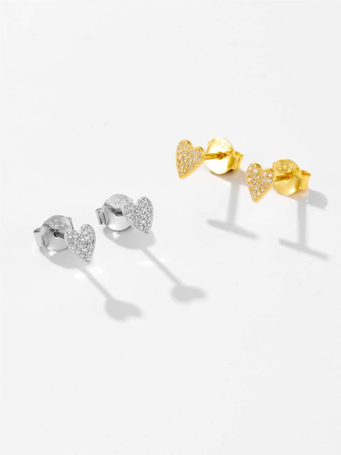 Beach Rose Co. - Zircon Heart Stud Earrings