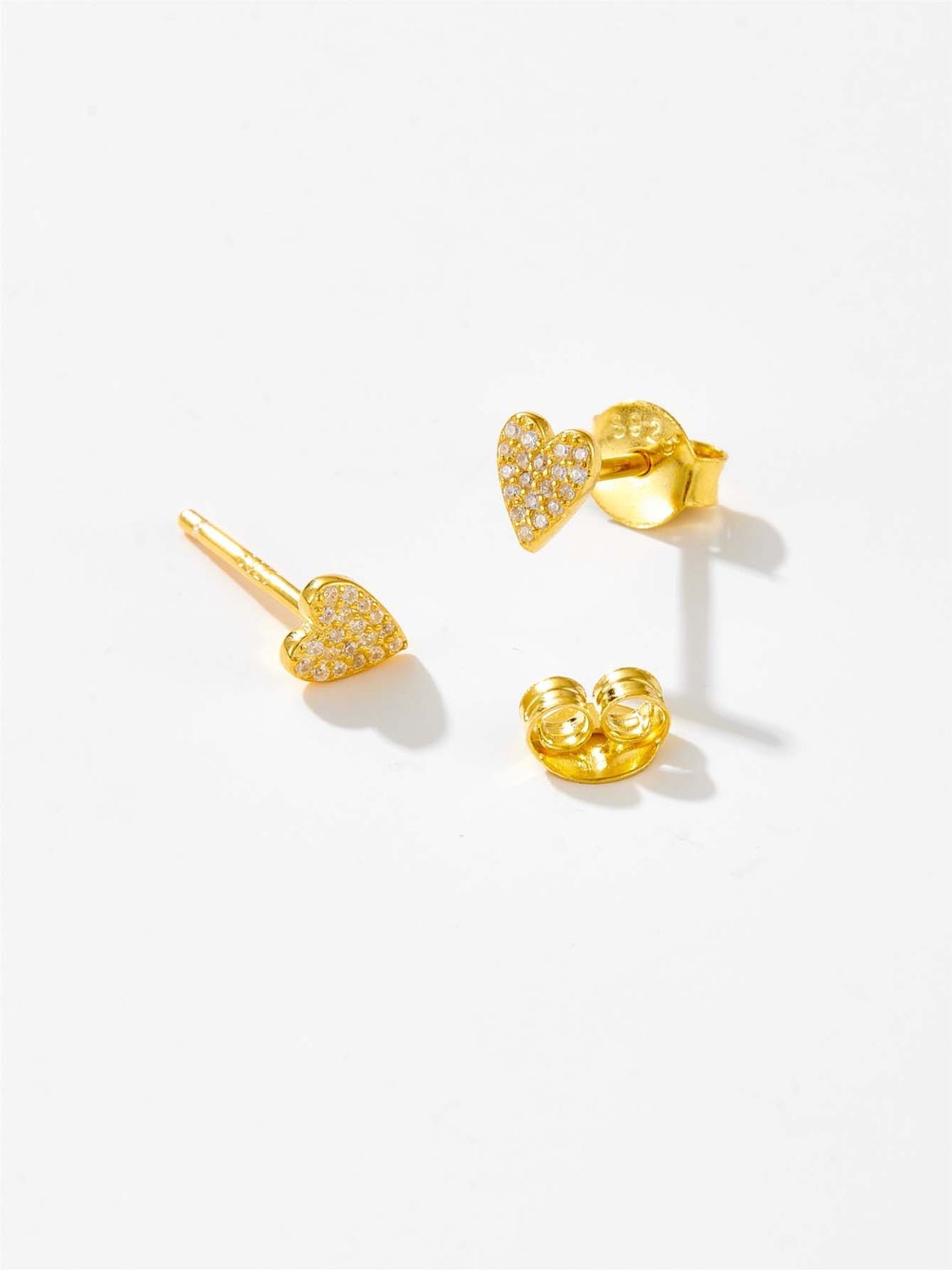 Beach Rose Co. - Zircon Heart Stud Earrings