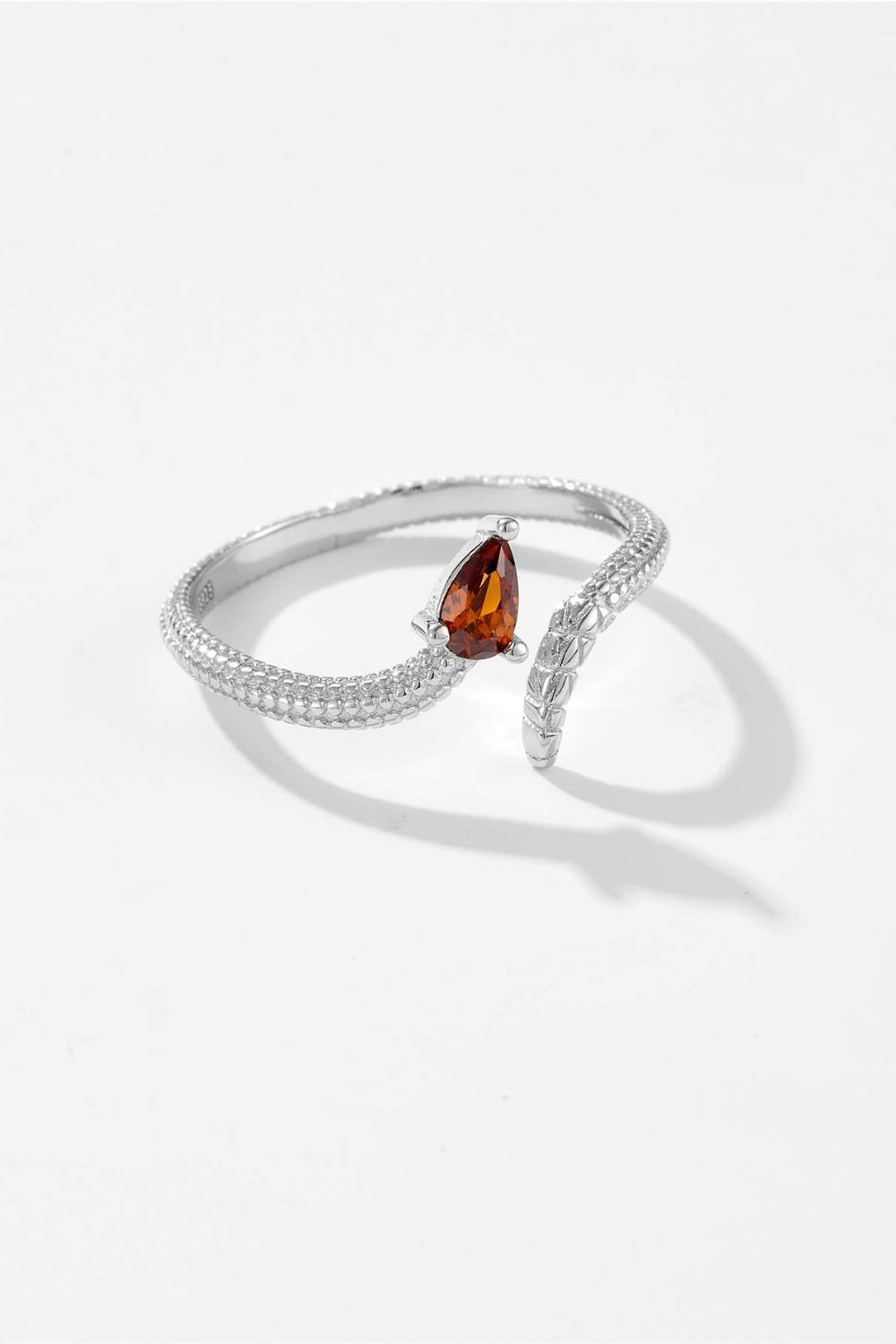 Beach Rose Co. - Zircon Snake Shape Open Ring