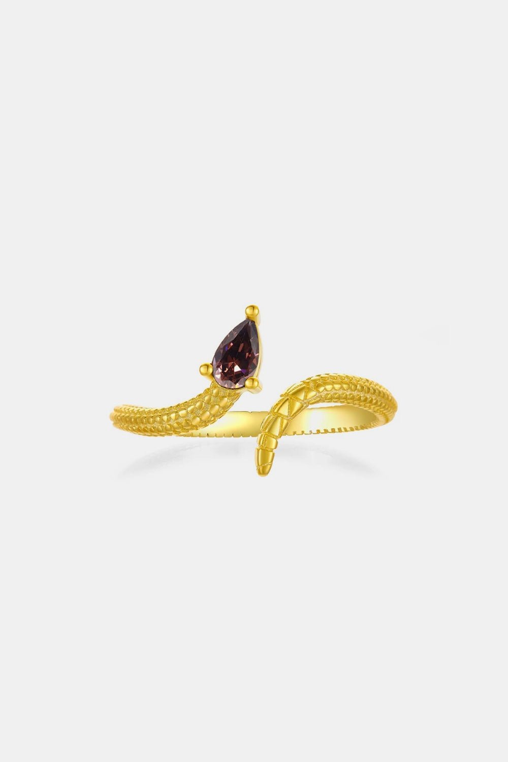 Beach Rose Co. - Zircon Snake Shape Open Ring