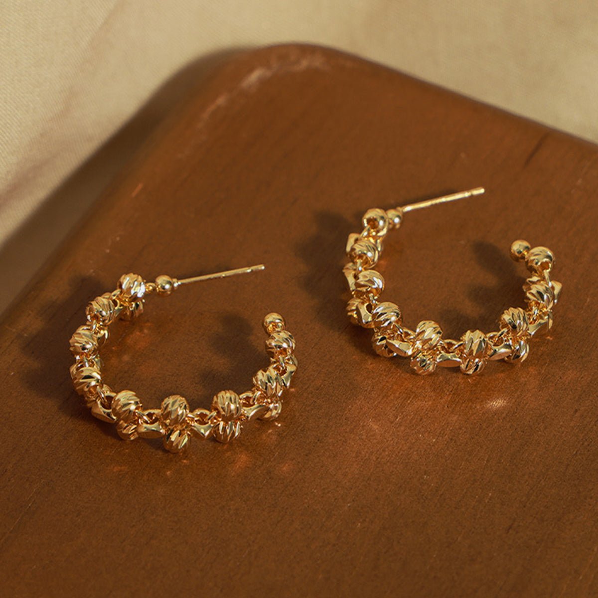 Beach Rose Co.Gold C - Hoop Earrings