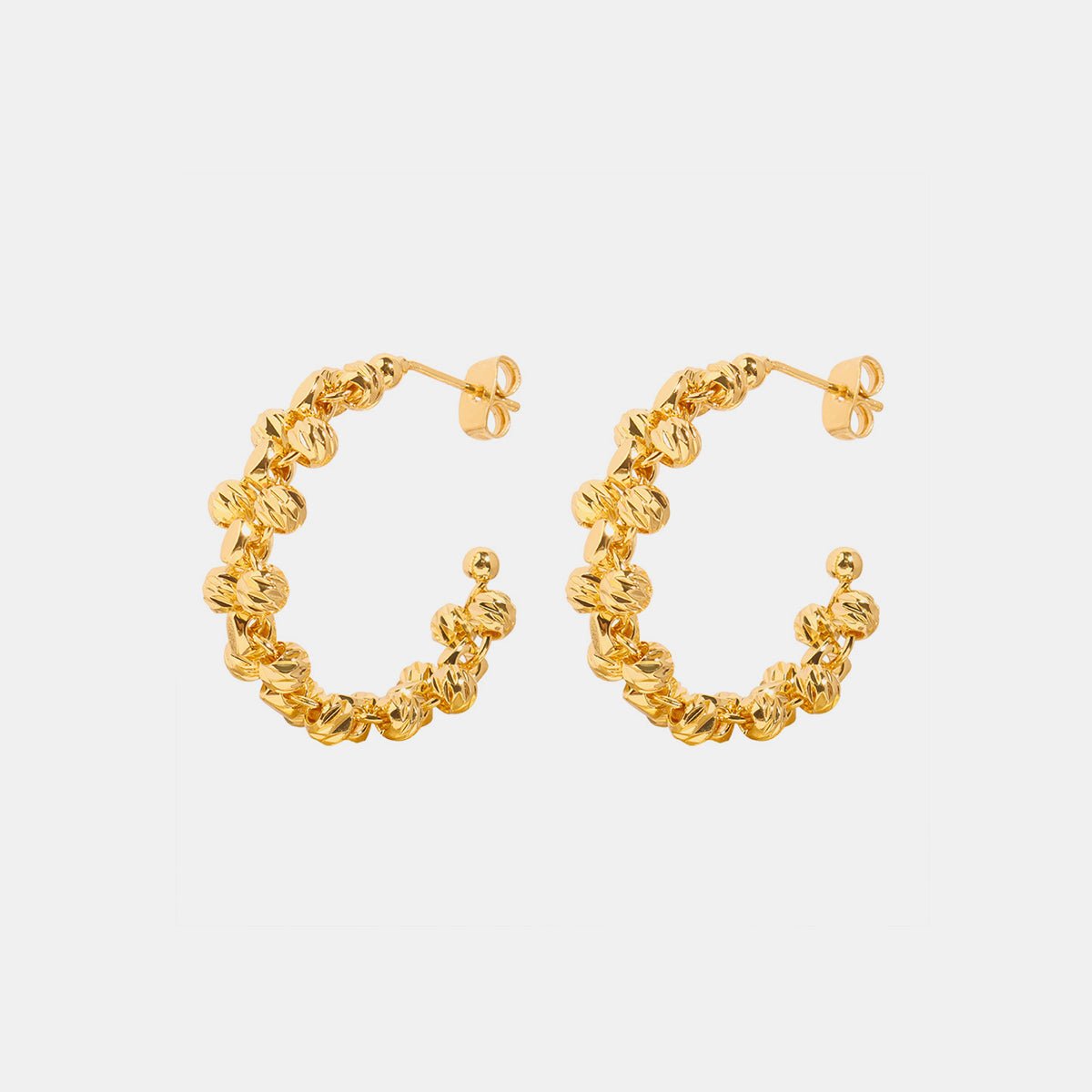 Beach Rose Co.Gold C - Hoop Earrings