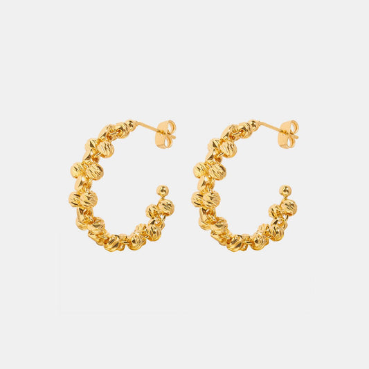 Beach Rose Co.Gold C - Hoop Earrings