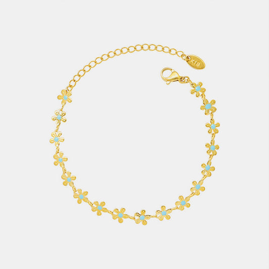 Beach Rose Co.Gold Flower Chain Bracelet