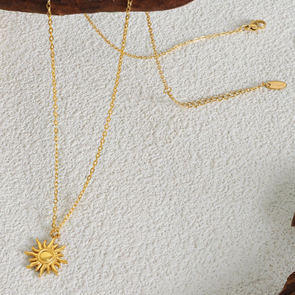 Beach Rose Co.Gold Sunburst Pendant Necklace