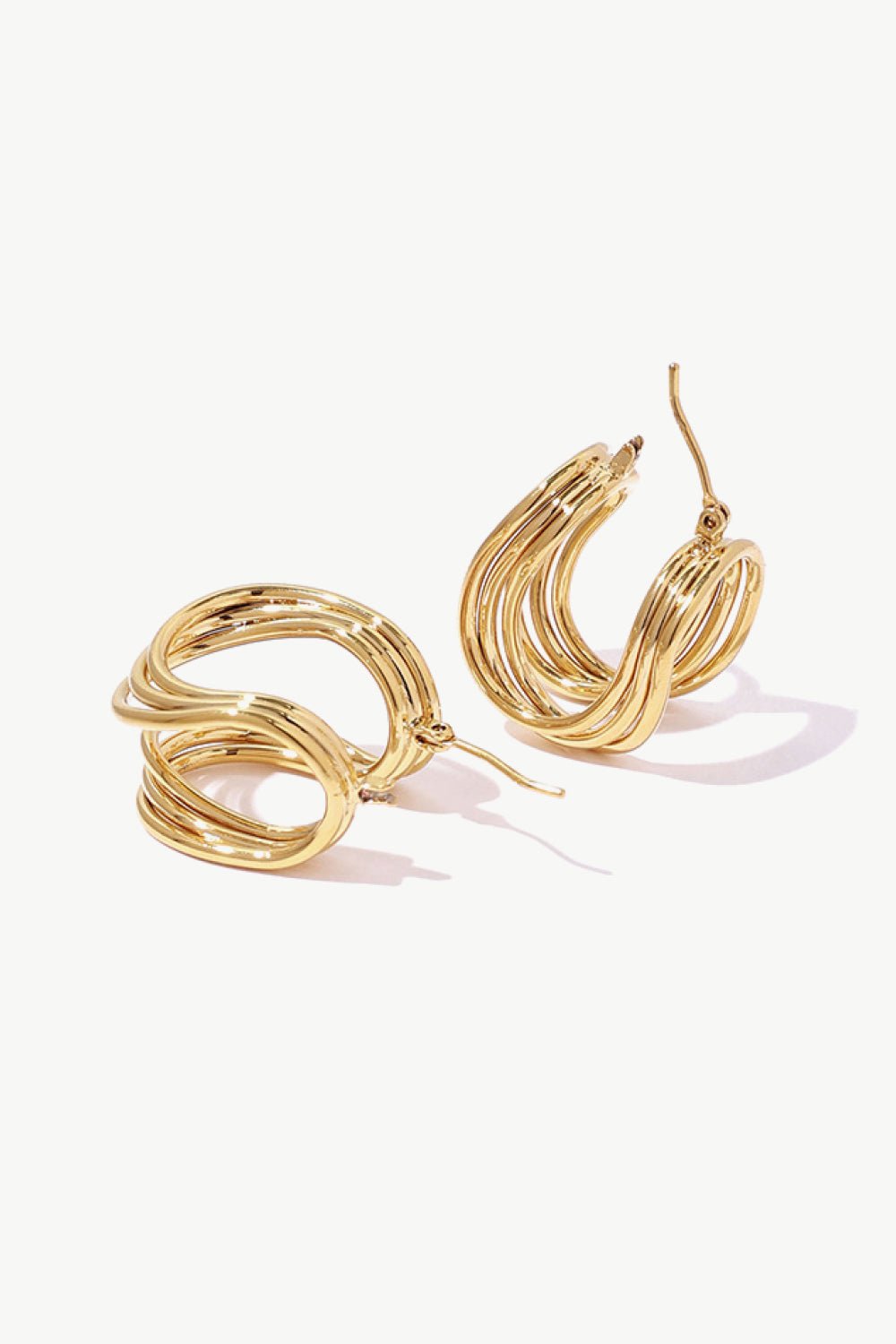 Beach Rose Co.Gold U - Shaped Hoop Earrings