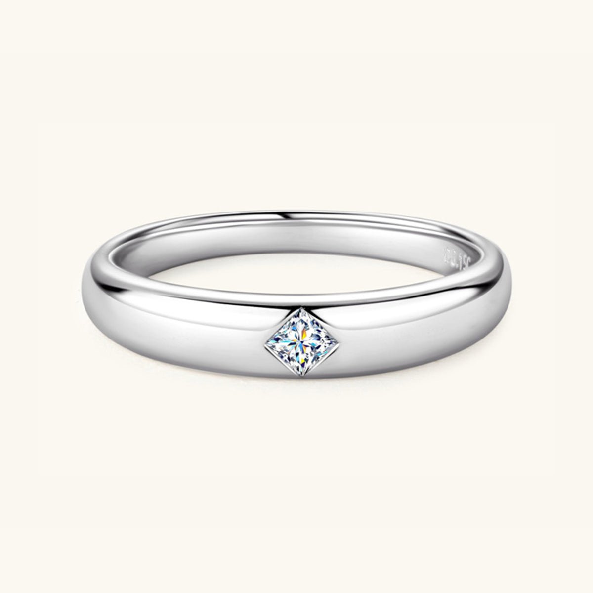 Beach Rose Co.Inlaid Moissanite Ring